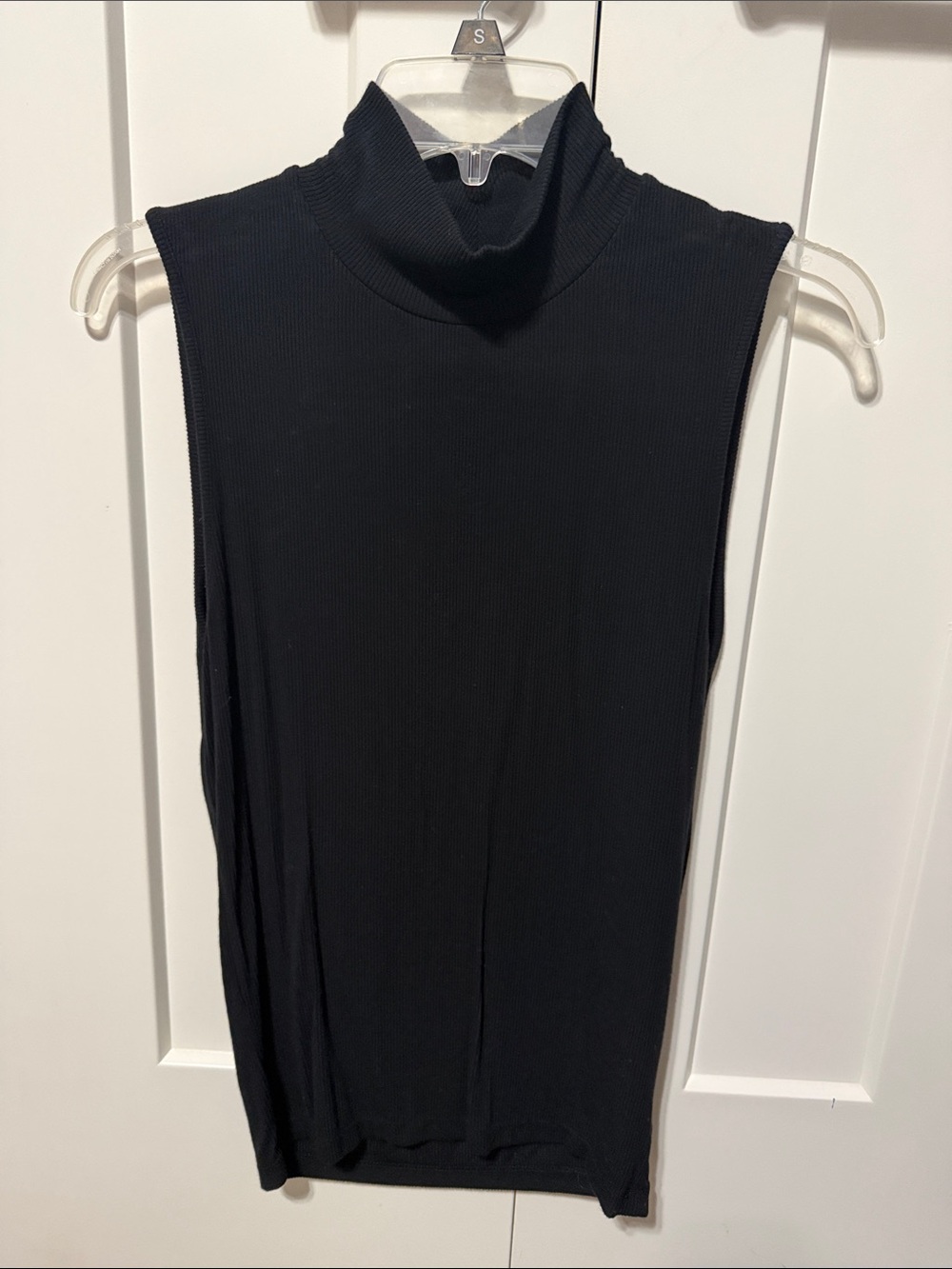 Sanctuary Black Sleeveless Ribbed Mock Neck Tank. Worn once.